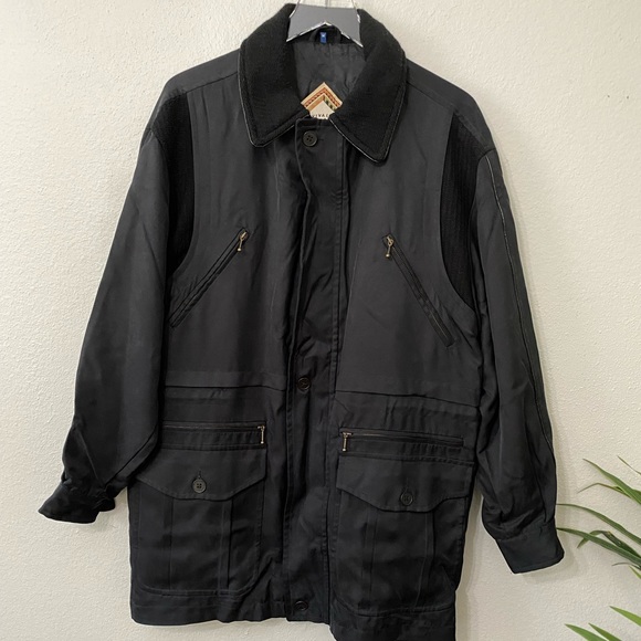 Vintage Vivaldi Made In Italy Silk Drop Waist Oversize Trench Coat Jacket - Picture 3 of 12